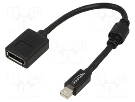 DELOCK Adaptateur mini DisplayPort mâle vers DisplayPort femelle 16K noir