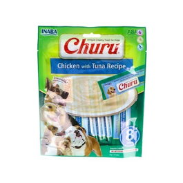 CHURU VET Recette Poulet et Thon pour Chiens (8 Sticks)