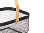 KINVARA Cesta rectangulaire noire avec anses en bambou