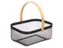 KINVARA Cesta rectangulaire noire avec anses en bambou