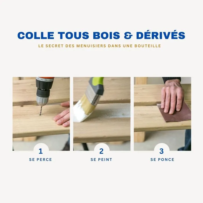 Cyanolit Colle bois vinylique (D3) - 54 g - Renforcé fibres naturelles Cyanolit Colle bois vinylique (D3) - 54 g - Renforcé fibres naturelles