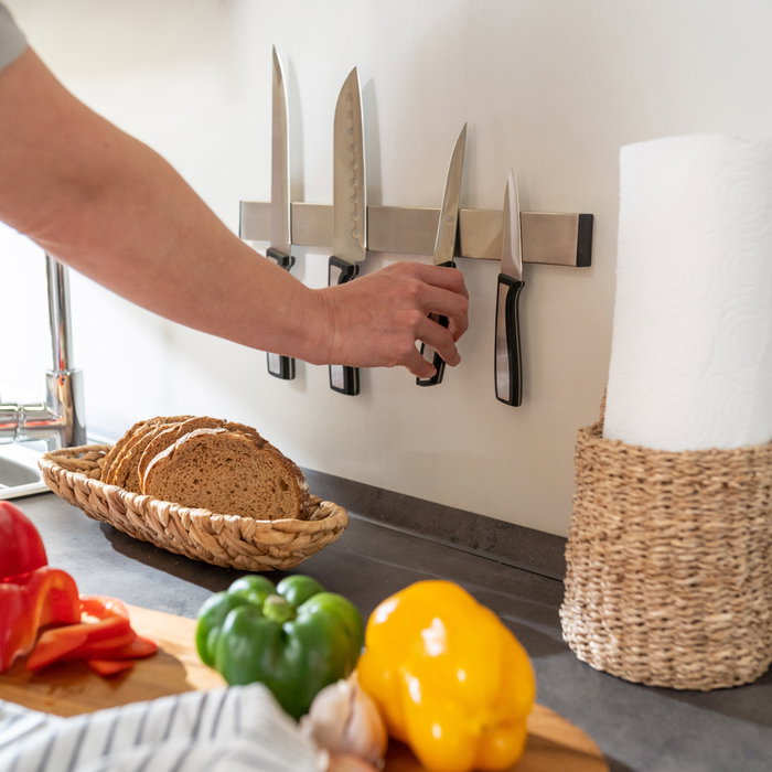 Emuca Barre magnétique pour couteaux de cuisine, Acier inoxydable Emuca Barre magnétique pour couteaux de cuisine, Acier inoxydable