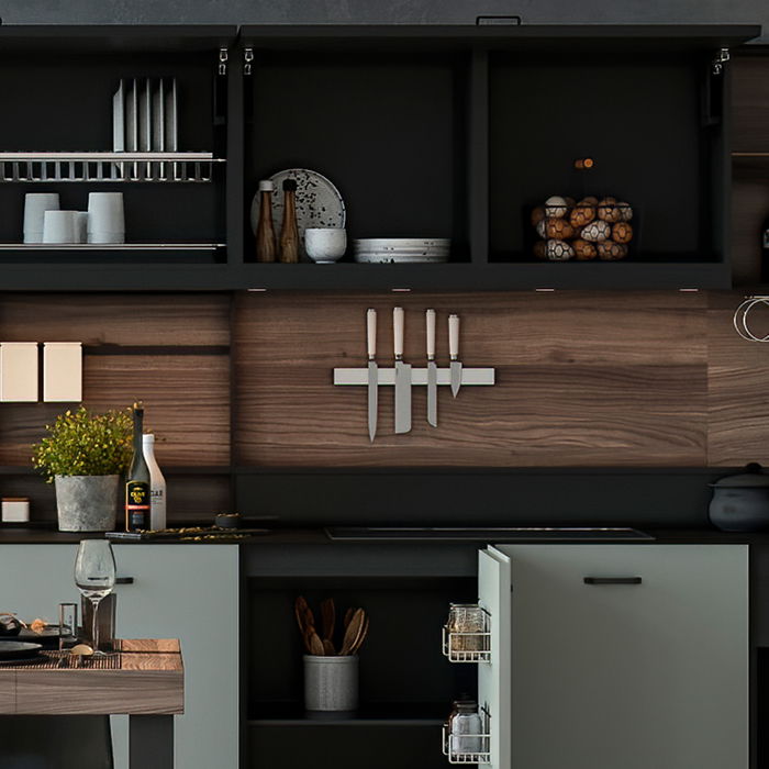 Emuca Barre magnétique pour couteaux de cuisine, Acier inoxydable Emuca Barre magnétique pour couteaux de cuisine, Acier inoxydable