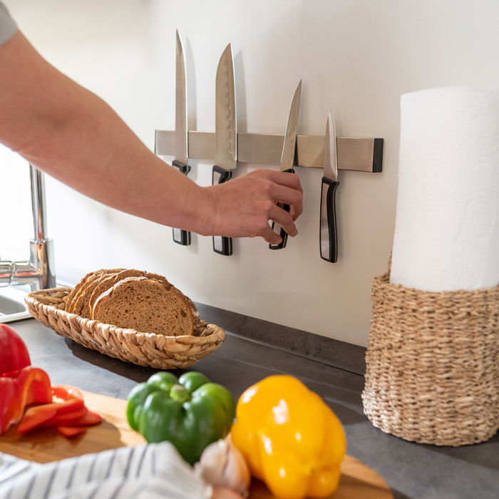 Emuca Barre magnétique pour couteaux de cuisine, Acier inoxydable Emuca Barre magnétique pour couteaux de cuisine, Acier inoxydable