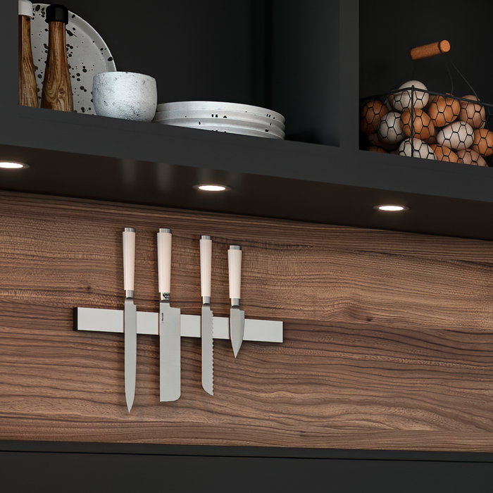 Emuca Barre magnétique pour couteaux de cuisine, Acier inoxydable Emuca Barre magnétique pour couteaux de cuisine, Acier inoxydable