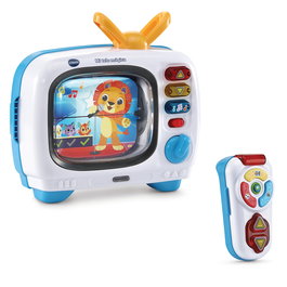 V-Tech Ma Télé Magique - Jouet éducatif interactif avec télécommande lumineuse (Espagnol/Anglais) et écran illustré sans piles - Pour enfants 12 mois et plus - Réf. 803-578722