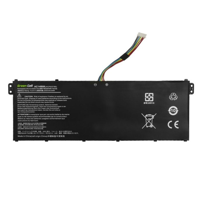 Green Cell Batterie pour Ordinateur Portable AC72 Noir 2100 mAh