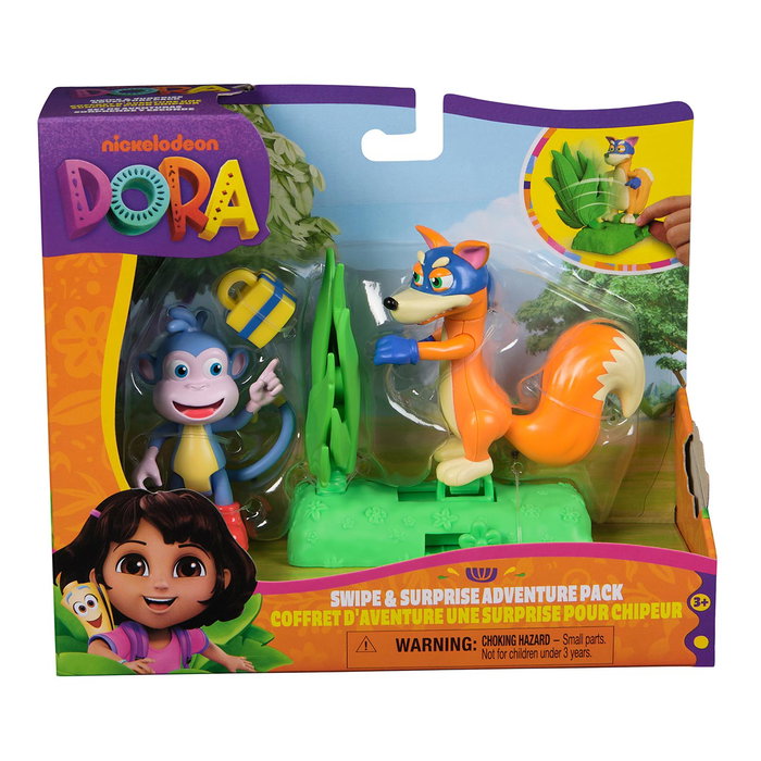 Spin Master Dora la Exploradora Figurines articulées Botas et Swiper Pack de jeu avec arbustre secret Spin Master Dora la Exploradora Figurines articulées Botas et Swiper Pack de jeu avec arbustre secret