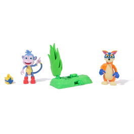Spin Master Dora la Exploradora Figurines articulées Botas et Swiper Pack de jeu avec arbustre secret