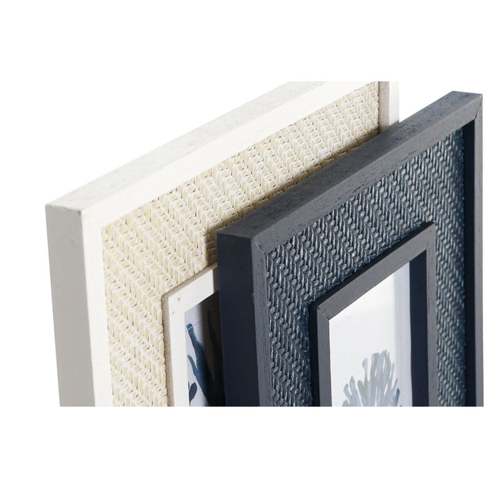 Home ESPRIT Lot de 4 cadres photo design marin Blanc et Blue marine Home ESPRIT Lot de 4 cadres photo design marin Blanc et Blue marine