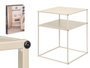 Giftdecor Table d'appoint 2 étagères Beige Métal 51 x 4 x 37 cm