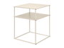 Giftdecor Table d'appoint 2 étagères Beige Métal 51 x 4 x 37 cm