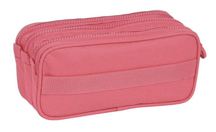 Safta Triple Big Kappa Basics "Marsala" - Trousse triple en polyester 600D - 21.5x10x8cm - 3 ans - Espagnol