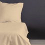 BigBuy Home Parure de couette en satin de coton beige, 220 x 240 cm