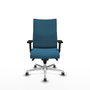 PIQUERAS Y CRESPO Chaise Albacete confidente Synchro, Vert pétrole, Aluminium