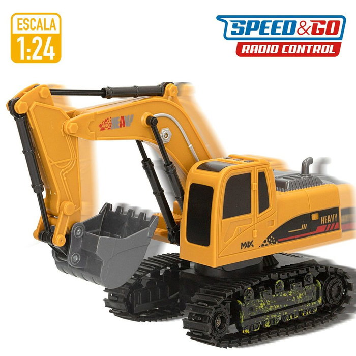 Pelleteuse radiocommandée Speed & Go 1:24 4 Unités Pelleteuse radiocommandée Speed & Go 1:24 4 Unités