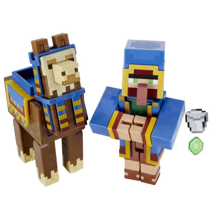 Mattel Coffret de 2 Figurines Minecraft Assorties de 8 cm
