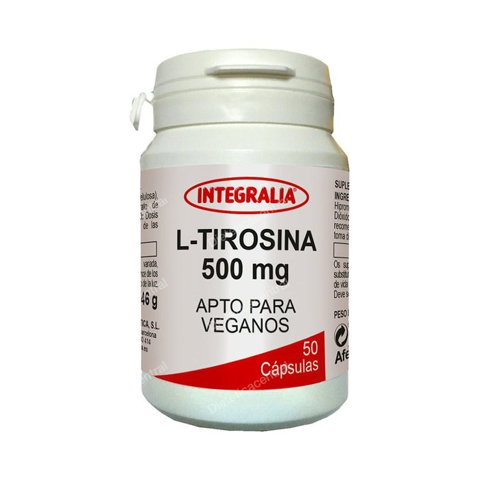 INTEGRALIA L-Tirosine 500mg 50 capsules INTEGRALIA L-Tirosine 500mg 50 capsules
