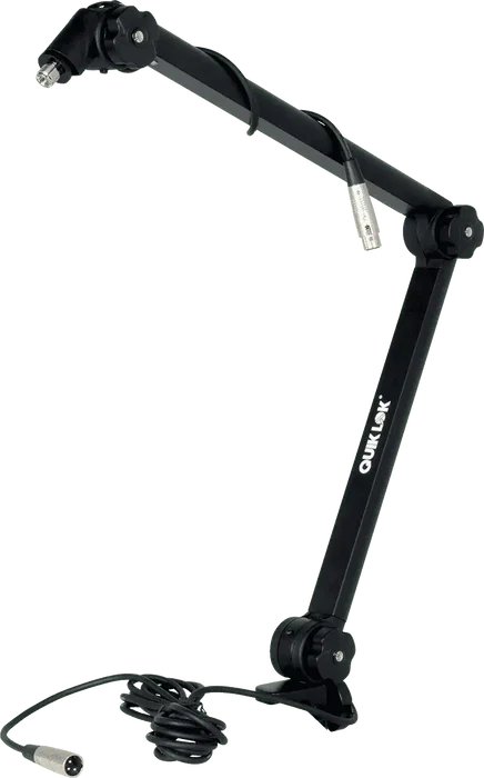 QUIKLOK Soporte Microphone de Bureau Pro / Bras Articulé (2 kg) Aluminium avec Câble XLR 5 m