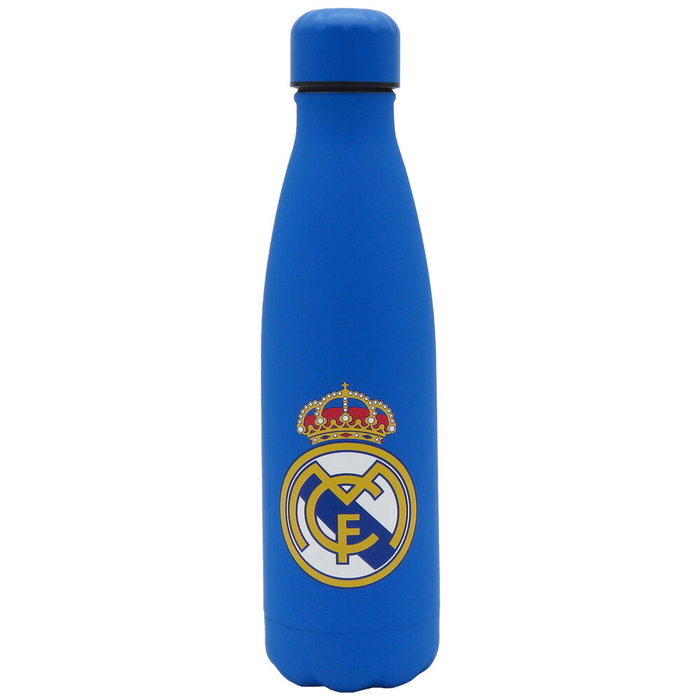 CYP BRANDS Gourde isotherme en acier inoxidable 500ml avec logo Real Madrid, maintient chaud 12h et froid 24h sans BPA, bouchon étanche