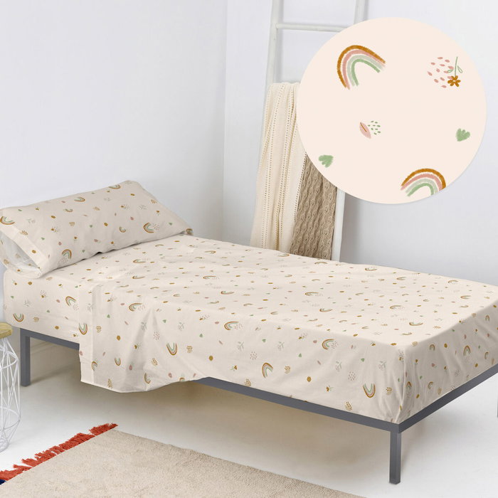 Jeu de draps HappyFriday HF Mini Iris Multicouleur Lit 1 persone 2 Pièces Jeu de draps HappyFriday HF Mini Iris Multicouleur Lit 1 persone 2 Pièces