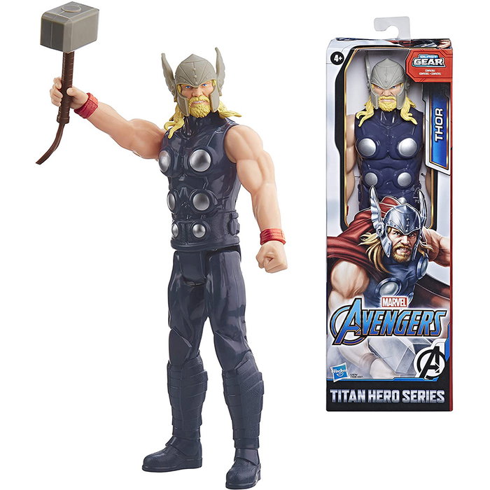 Hasbro - Figure Titan Thor - Avengers - Réf. E7879 - Figurine de collection inspirée de l'univers Marvel - Langue : espagnol Hasbro - Figure Titan Thor - Avengers - Réf. E7879 - Figurine de collection inspirée de l'univers Marvel - Langue : espagnol