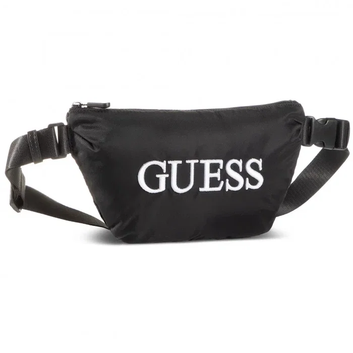 Guess Quatro Sac Banane en Tissu Noir Guess Quatro Sac Banane en Tissu Noir