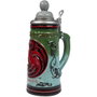 Sd Toys Tasse à bière Game of Thrones Céramique 600ml avec couvercle maison Targaryen Stark Lannister