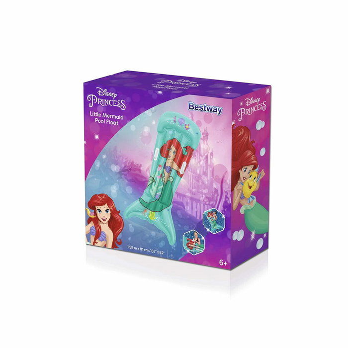 Bestway Matelas Disney Sirène Avec Poignées 158x81 cm +6 Ans Jardin 09108