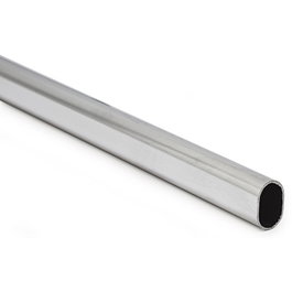 HERRAJES ALK Tube ovale pour armoire chromé 3 m