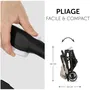 Hauck Travel N Care - Poussette compacte à pliage une main, capote UV 50+, siège inclinable, 4 roues pivotantes, couleur beige