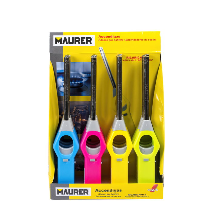 MAURER Encendedor de cuisine avec flamme, couleurs assorties, 225 mm MAURER Encendedor de cuisine avec flamme, couleurs assorties, 225 mm