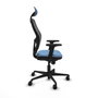 Piqueras y Crespo Chaise de Bureau avec Appui-tête 2D036N1 Bleu ciel