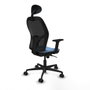 Piqueras y Crespo Chaise de Bureau avec Appui-tête 2D036N1 Bleu ciel