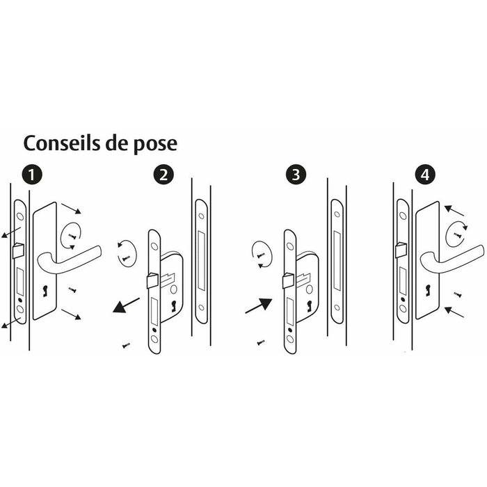 Yale Serrure à encastrer Y60R-A50/N, Axe 50mm, Coffre 148mm