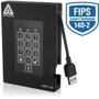 Apricorn Aegis Padlock Fortress - Disque dur externe sécurisé portable 2 TB, USB 3.0 (5 Gbps), 256-bit AES-XTS hardware encryption, FIPS 140-2 Level 2