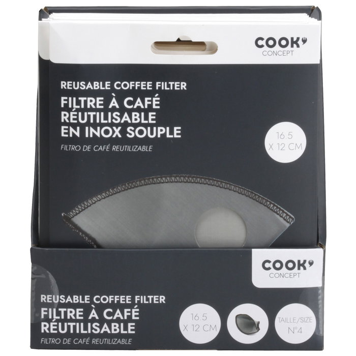 Cook Concept Filtre à café réutilisable en métal taille n°4