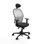 Piqueras y Crespo Chaise de Bureau avec Appui-tête 1D036N1 Gris foncé