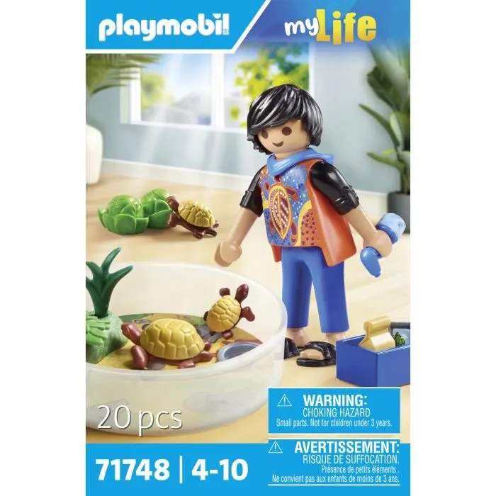 Playmobil 71748 My Life - Garçon avec famille de tortues dans un terrarium - 20 pièces - À partir de 4 ans Playmobil 71748 My Life - Garçon avec famille de tortues dans un terrarium - 20 pièces - À partir de 4 ans