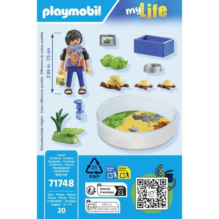 Playmobil 71748 My Life - Garçon avec famille de tortues dans un terrarium - 20 pièces - À partir de 4 ans Playmobil 71748 My Life - Garçon avec famille de tortues dans un terrarium - 20 pièces - À partir de 4 ans