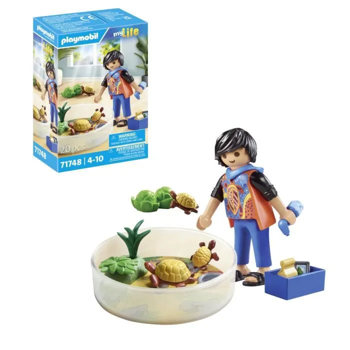 Playmobil 71748 My Life - Garçon avec famille de tortues dans un terrarium - 20 pièces - À partir de 4 ans Playmobil 71748 My Life - Garçon avec famille de tortues dans un terrarium - 20 pièces - À partir de 4 ans