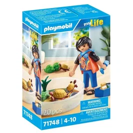 Playmobil 71748 My Life - Garçon avec famille de tortues dans un terrarium - 20 pièces - À partir de 4 ans