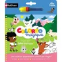 Nathan - Coloréo - Coloriage à l'eau pour enfants - Bébés animaux - Jeu éducatif sans taches à partir de 3 ans
