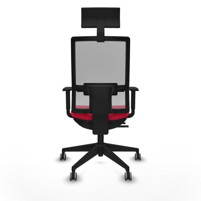 Piqueras y Crespo Chaise de Bureau Horna 1D066G1 Rouge et Gris