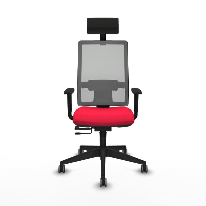 Piqueras y Crespo Chaise de Bureau Horna 1D066G1 Rouge et Gris