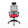 Piqueras y Crespo Chaise de Bureau Horna 1D066G1 Rouge et Gris