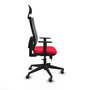 Piqueras y Crespo Chaise de Bureau Horna 1D066G1 Rouge et Gris