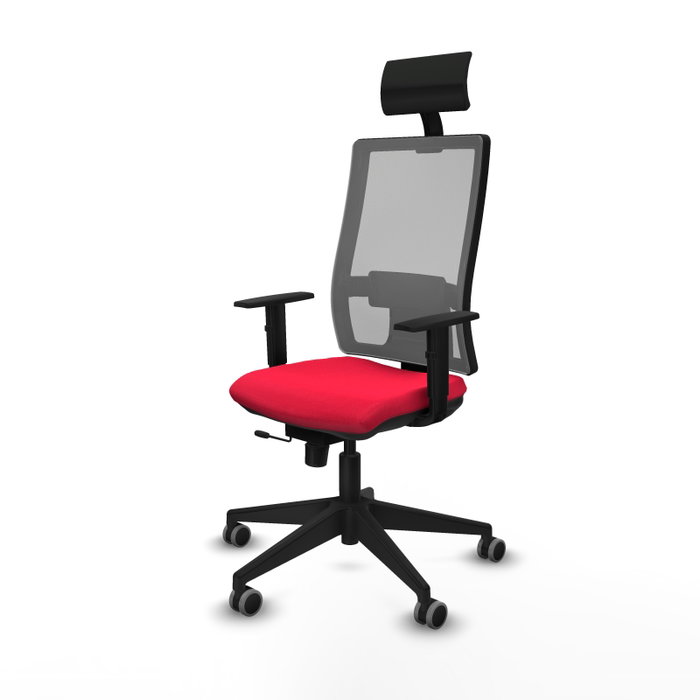Piqueras y Crespo Chaise de Bureau Horna 1D066G1 Rouge et Gris