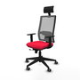 Piqueras y Crespo Chaise de Bureau Horna 1D066G1 Rouge et Gris