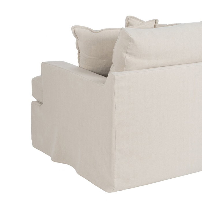 BigBuy Home Canapé Trois Places Noir et Crème BigBuy Home Canapé Trois Places Noir et Crème